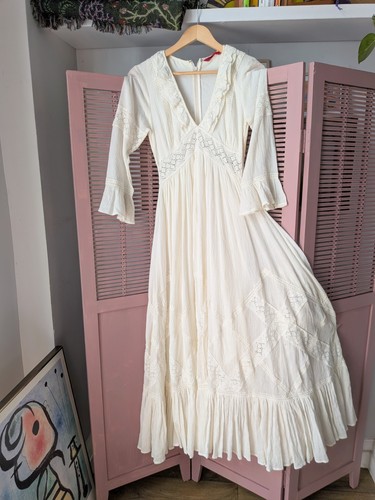 Vintage 70s style cream - , cotton