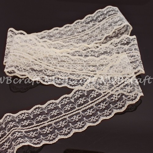 Vintage lace ribbon trim 47mm - ribbon,