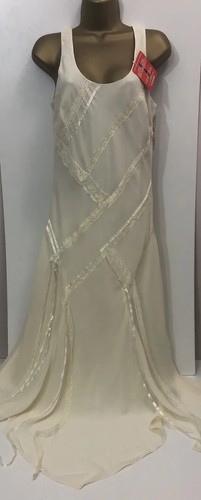 Vintage cream maxi dress - maxi,