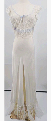 1930s antique satin gown - antique,