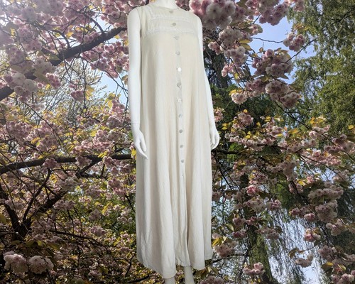 Vintage 70s cream cheesecloth - 70s,