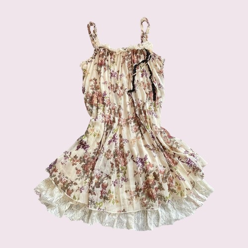 Japanese vintage cream - , floral