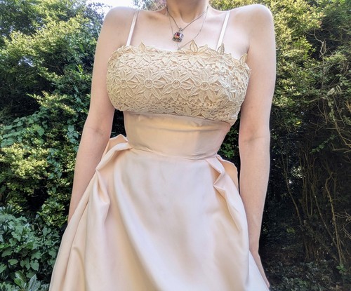 Vintage 50s cream lace and - 50s,