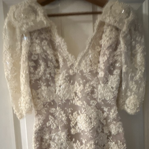 Vintage ivory lace floral - ivory,