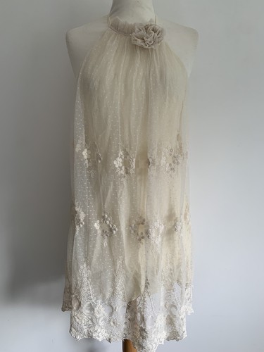 Lace vintage style mini dress - vintage,