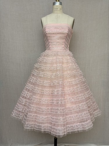 Vtg 1950s prom party - party, dress
