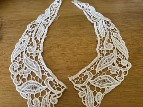 Vintage cream lace - lace, collar